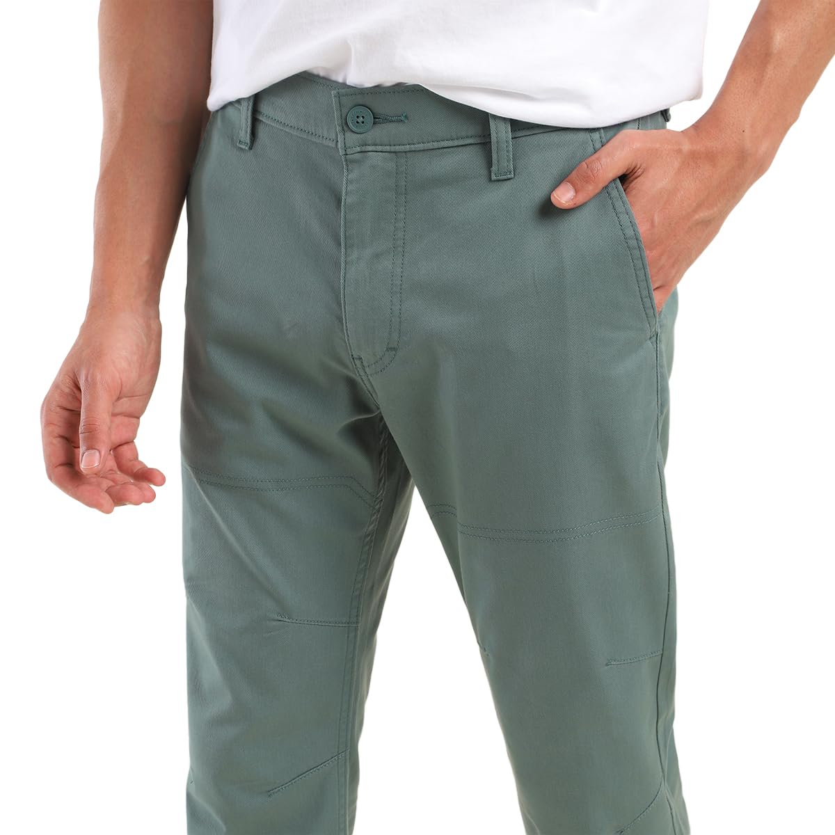 Levi's Men's Slim Casual Mid Rise Pants (000US-0002_Green, 34