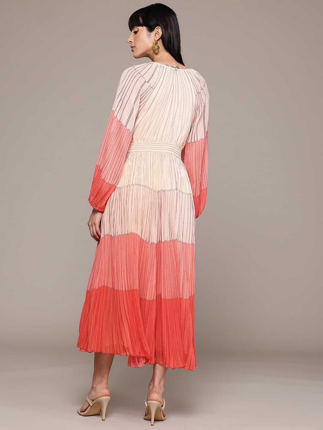 Label RITU KUMAR Coral Samantha Long Dress