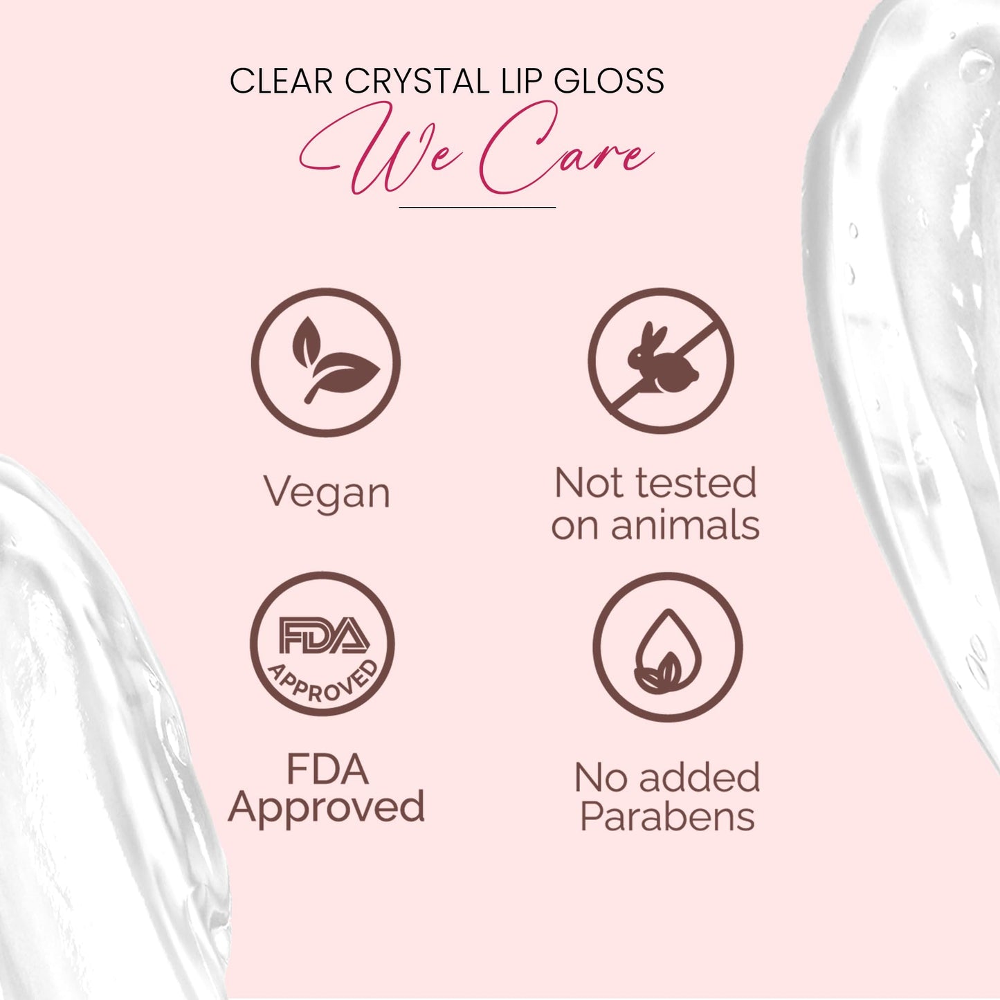 Parul Garg Clear Crystal Lip Goss | Non Sticky & Hydrating | High Glassy Shine Lip Gloss
