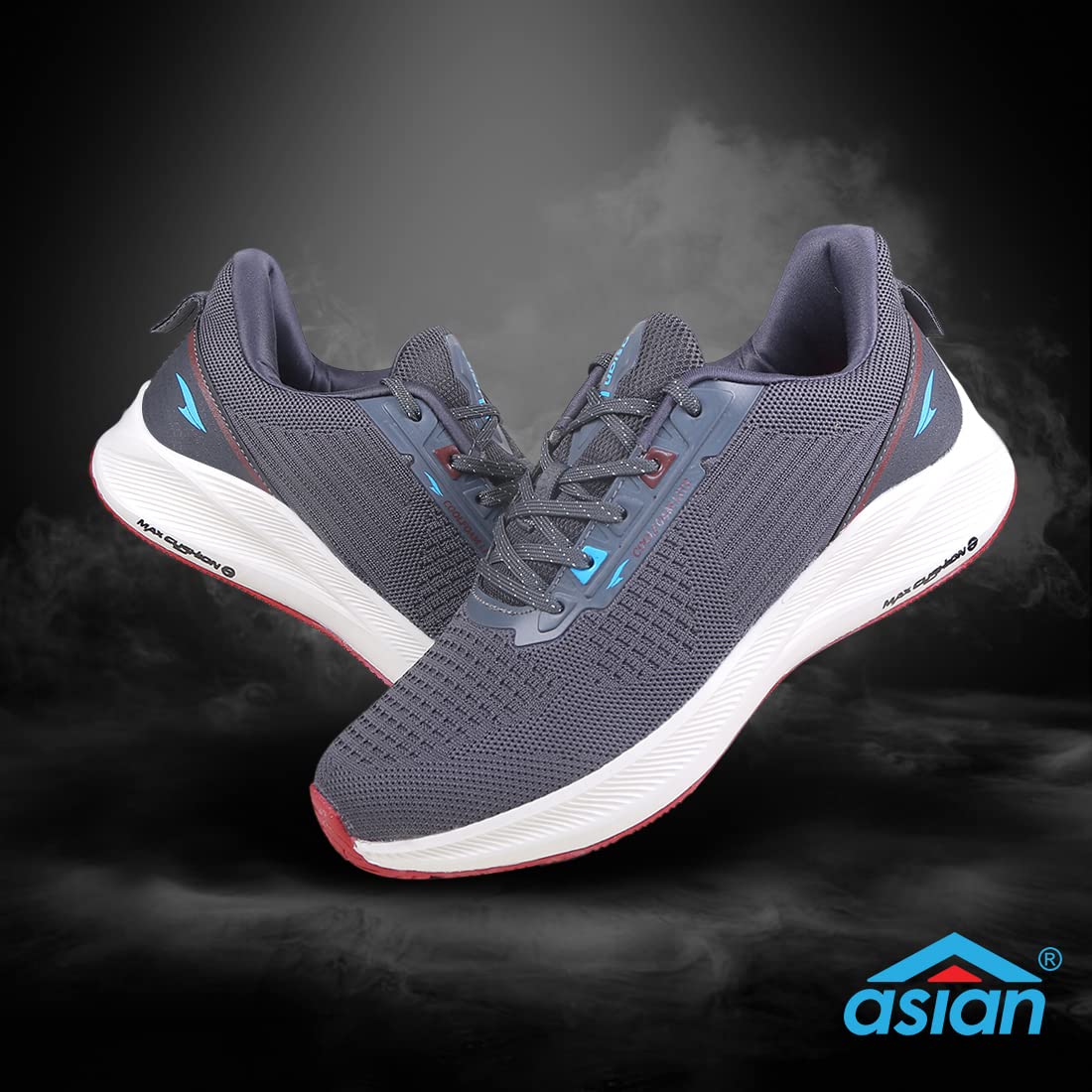 ASIAN Men's INNOVA-04 Sports Running,Walking & Gym Shoes with Max Cushion Technology Casual Sneaker Shoes for Men's & Boy's Grey