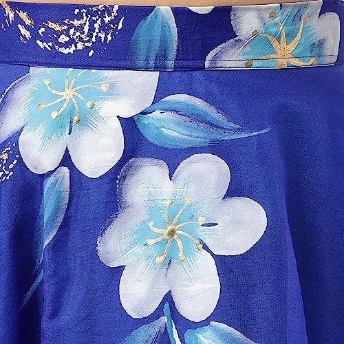 Divena Blue Floral Hand Paited Organza Lehenga choli with Friled Dupatta Set