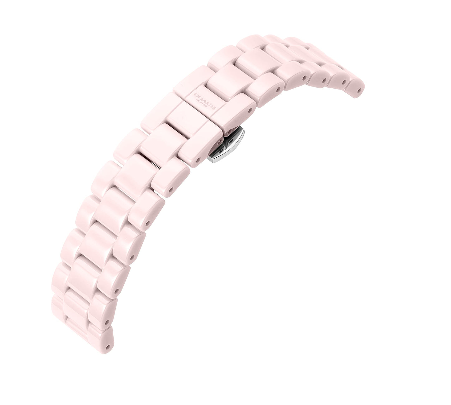 COACH Coach Watch Women's PRESTON Ceramic Quartz Watch Watch Brand, Pink, Bracelet Type