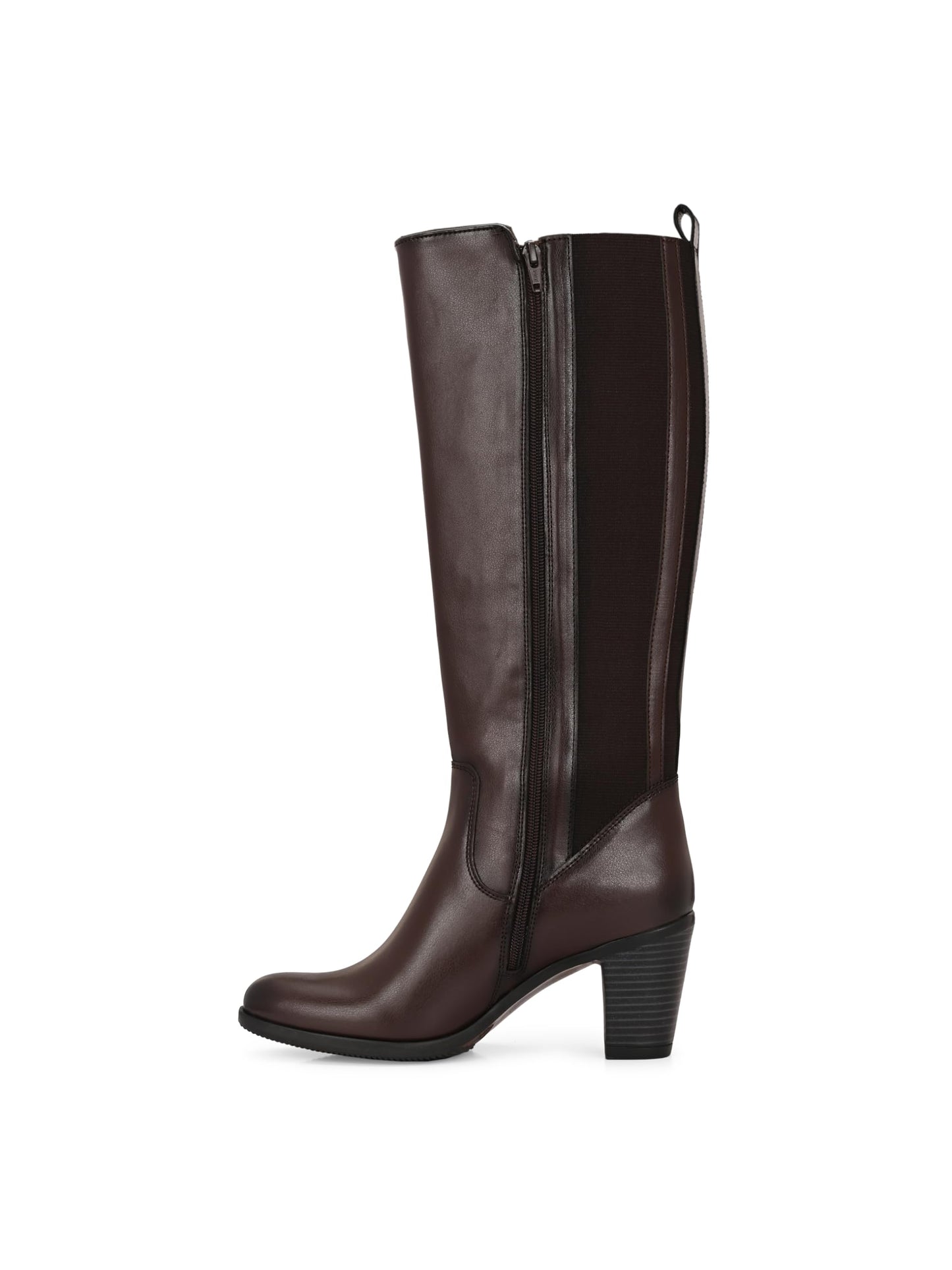 Delize Women brown mid heel knee high western boots 67322-40