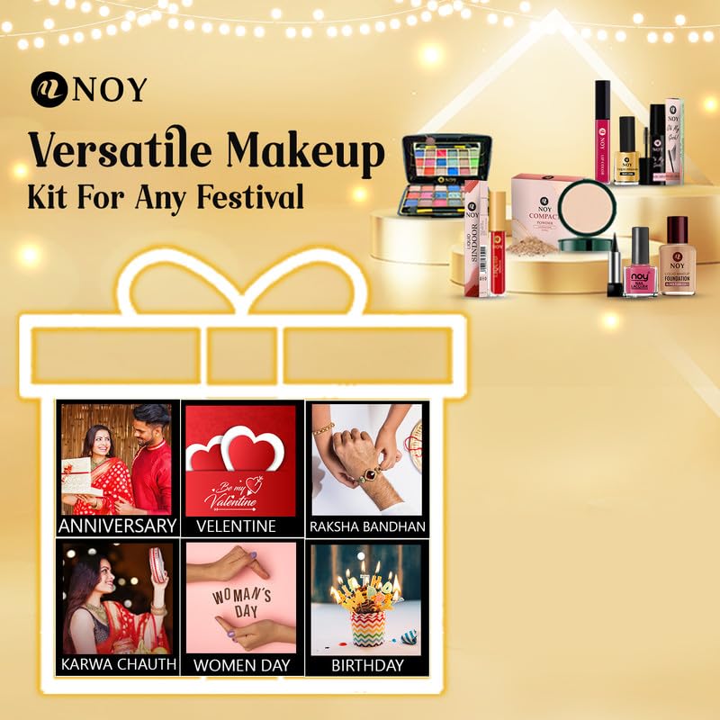 NOY Makeup Kit For Bride Artful Creations Non Transfer & Non Sticky NO#795 (All In One Makeup Set 15 Pieces)
