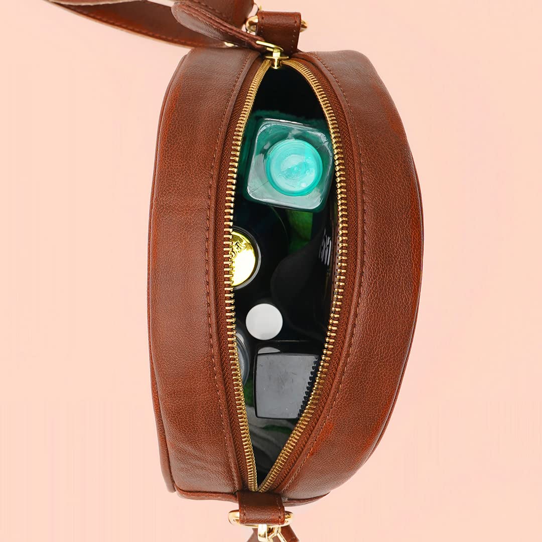Kalankit Round Sling For Women | Travel Crossbody Bags | Side Bags With Adjustable Strap | Girls Daily Use Sling Bags | Glowing Butterflies