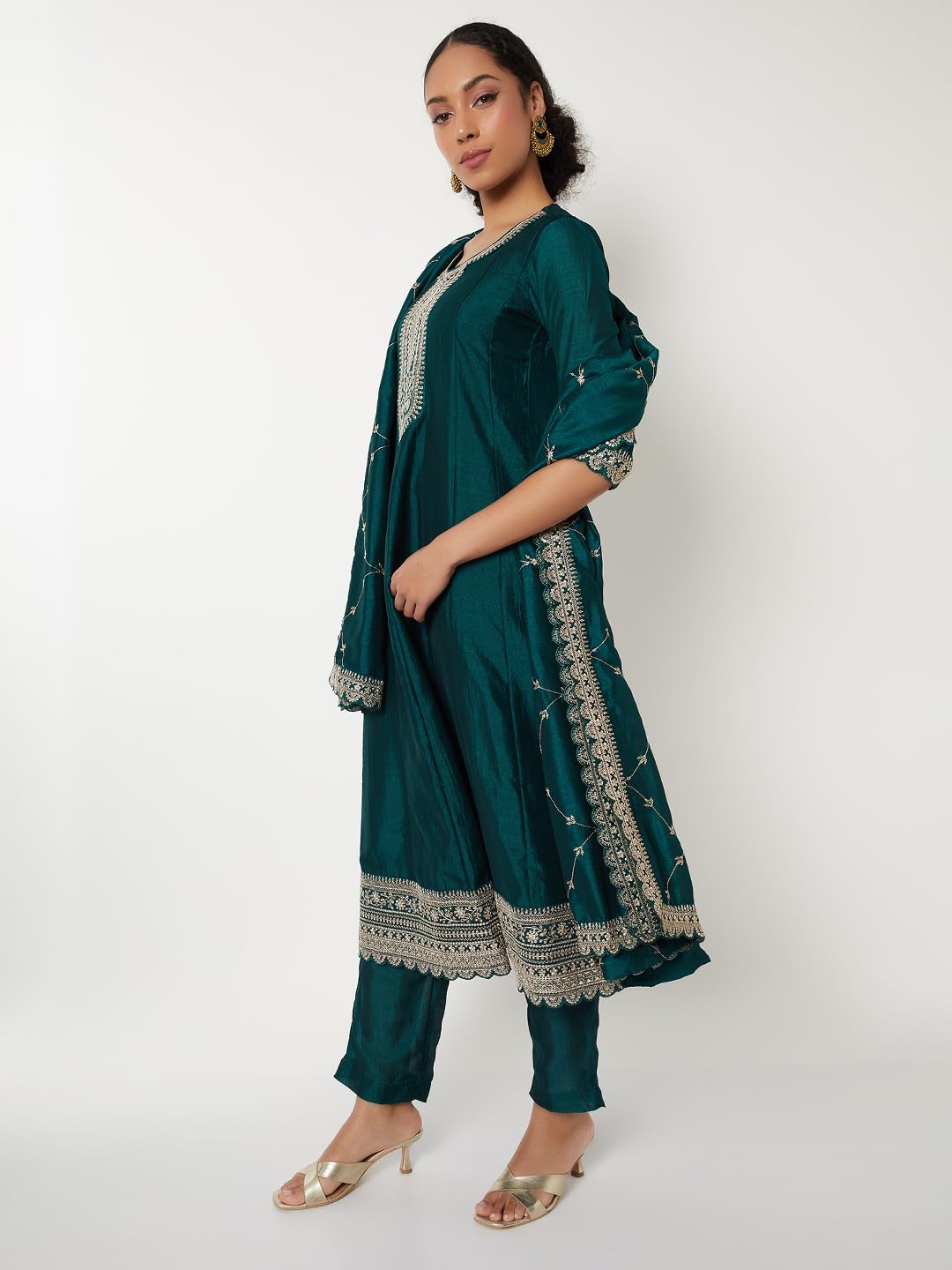 Max Women's Polyester Kurta Set