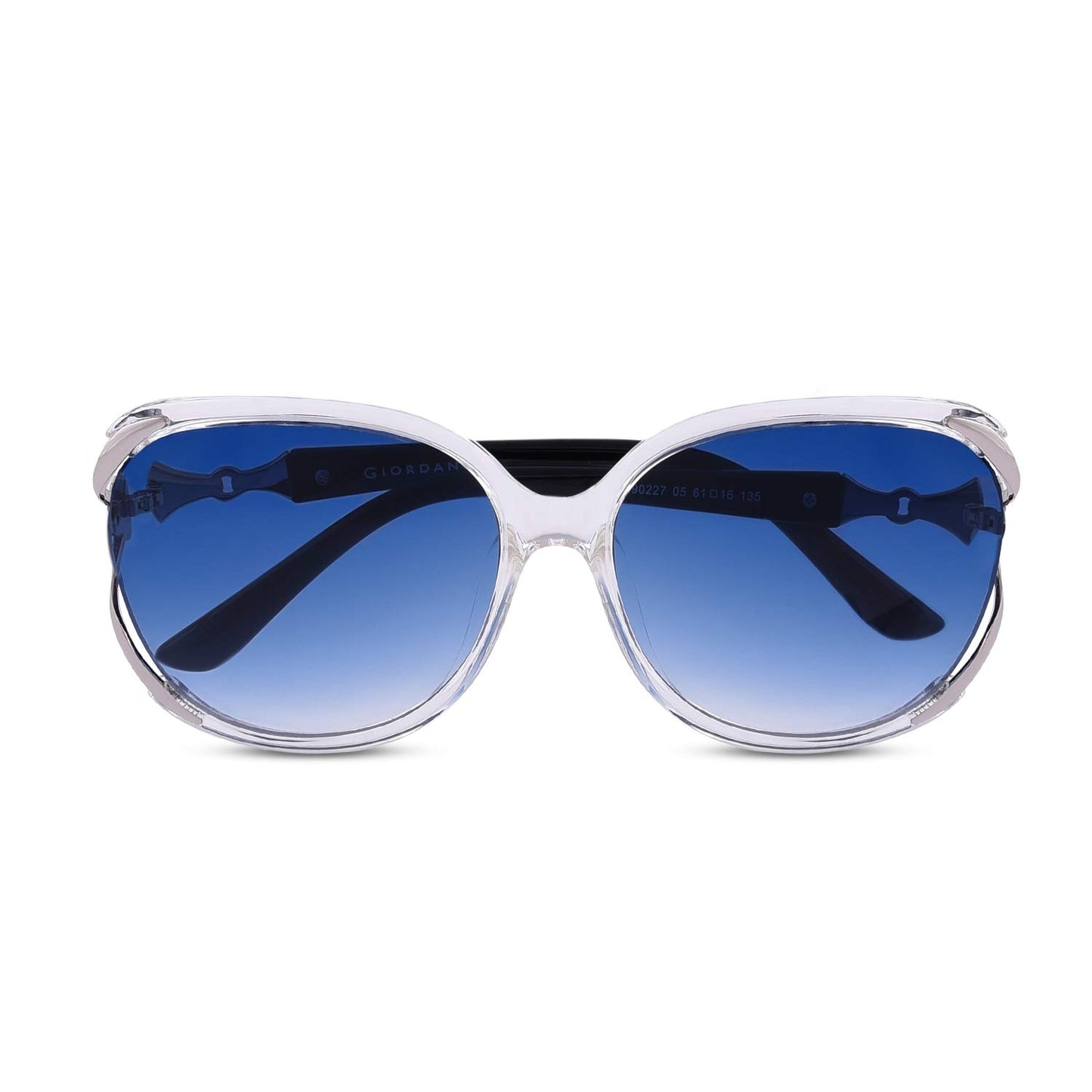 Giordano UV Protected Oversized Women Sunglasses - (61|Blue Lens)