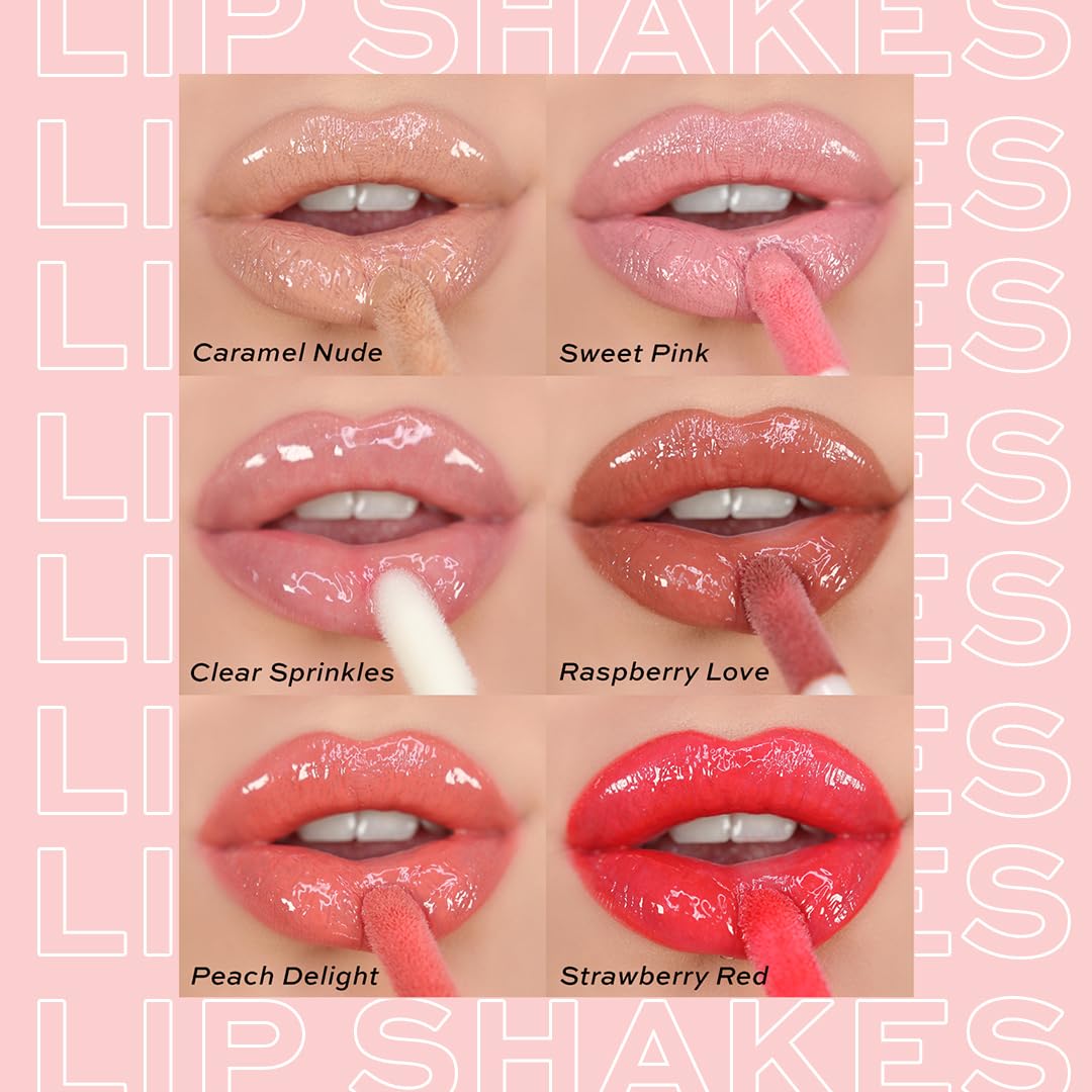 Makeup Revolution Lip Shake Clear Sprinkles Long Lasting,Smoothening, Moisturizing, Lip Gloss