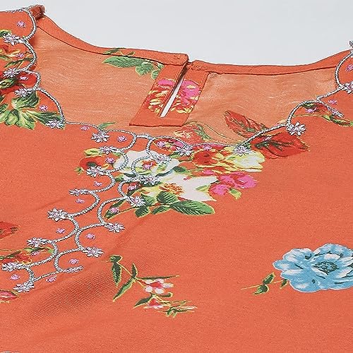 BIBA GIRL PRINTED NARROW KID(KW4756_ORANGE_9)
