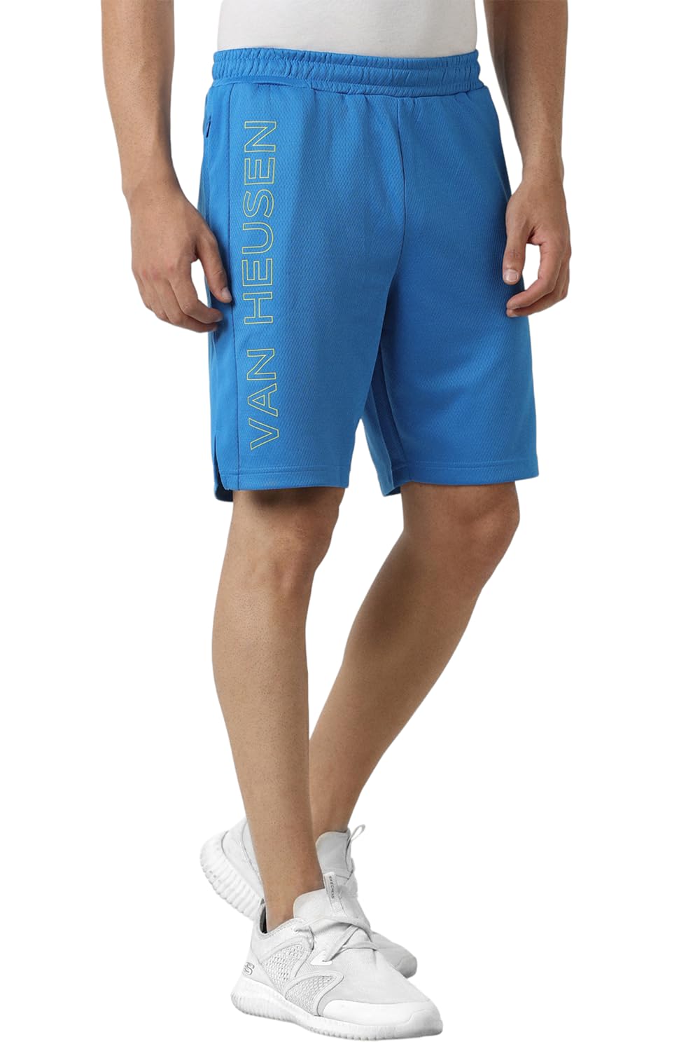 Van Heusen Men's Bermuda Shorts (VFLOAATFE37169_Blue_M
