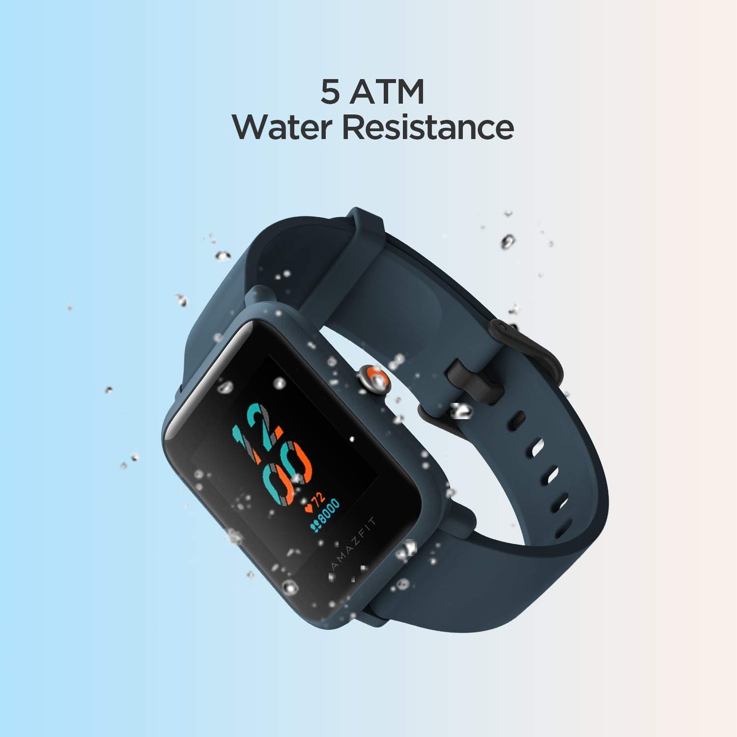Amazfit Bip S Lite Smart Watch, 30 Days Battery Life, 150+ Watch Faces, Always-on Display, 30g Lightweight, 5 ATM Water Resistance, 8 Sports Modes (Oxford Blue)