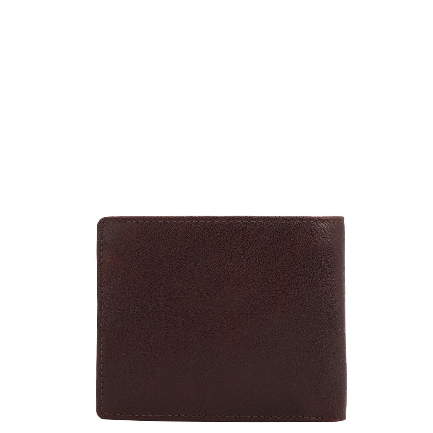 Da Milano RFID Protected Leather Wallet for Men with Card Slot - Burgundy