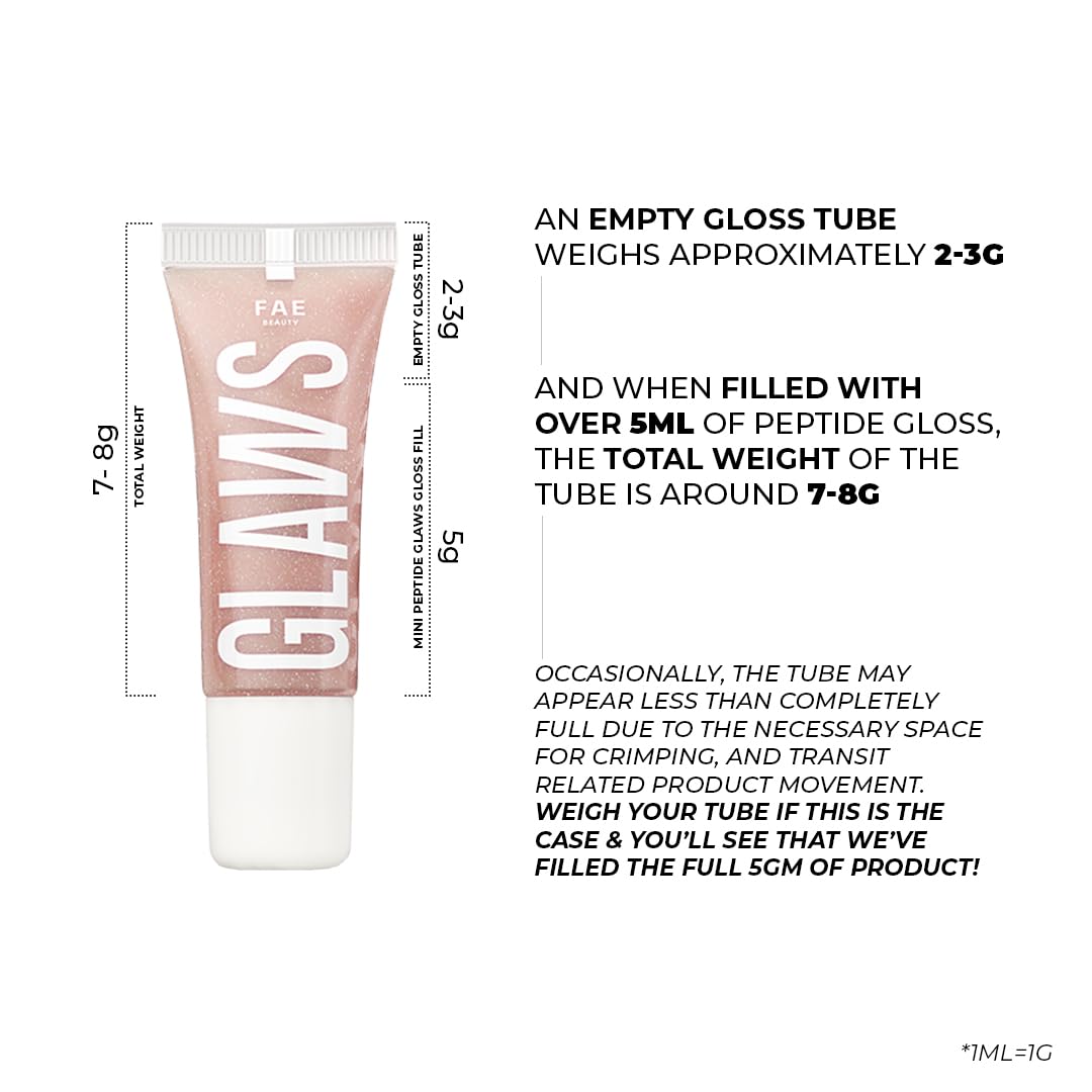 FAE Beauty Mini Peptide Lip Gloss Trio | With Passionfruit Oil & Argireline to Smoothen, Even, and Soften Lips | Non Sticky | Hydrating | Vegan | Shades - Emerging | Living | Giving