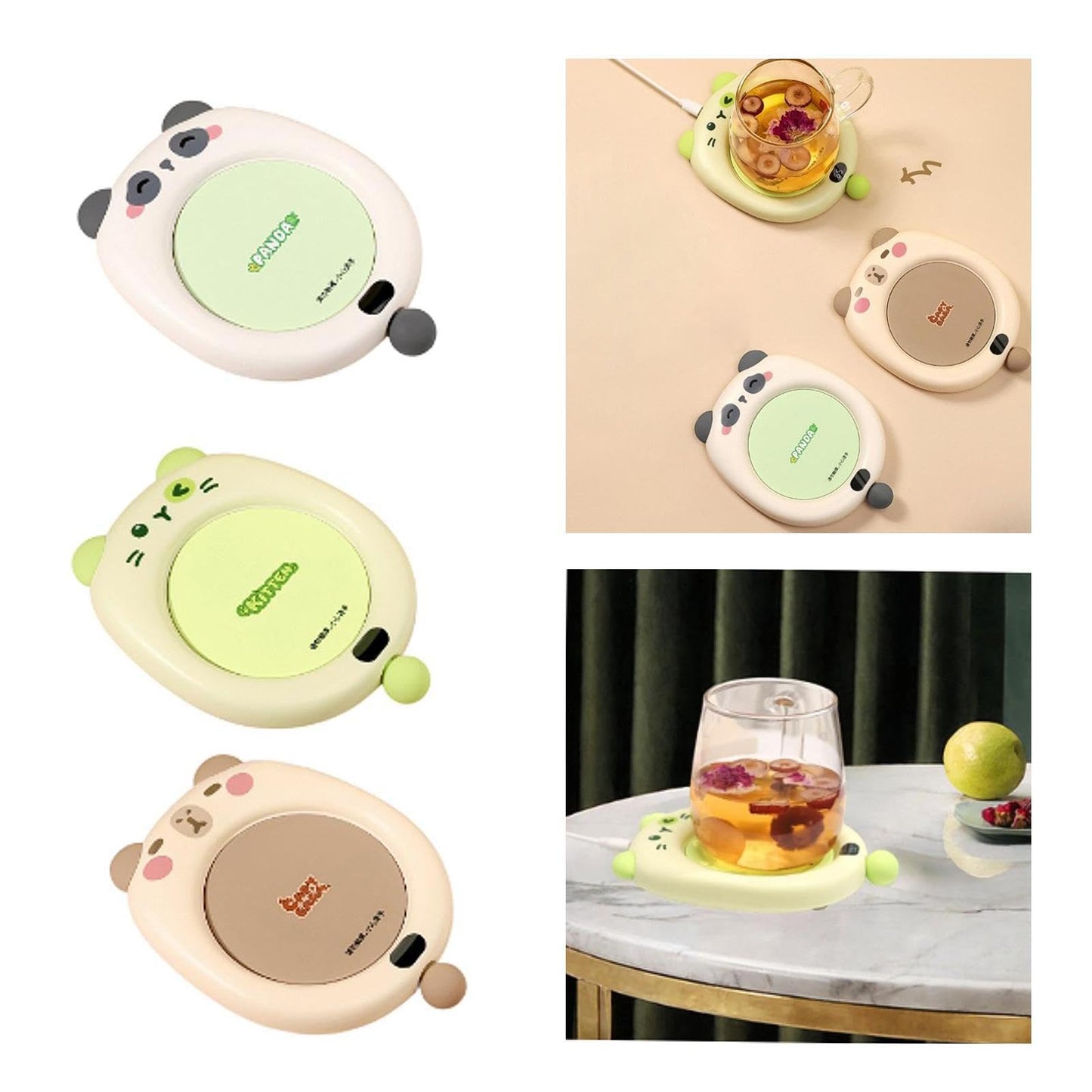 ARTISOUL® Mugs Warmer Pad Smart for Water Creative Desk Mugs Warmer for Desk Home Dorm White | Kitchen, Dining & Bar | Bar Tools & Accessories | Coasters