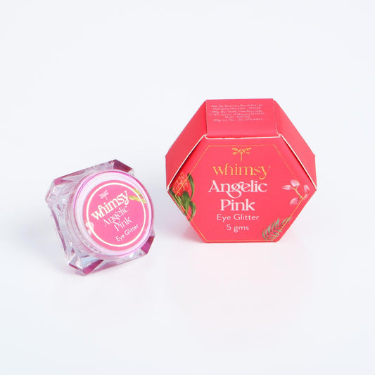 Whimsy Safe, Organic, Non- Toxic Eye Glitters for Girls|Sparkle Glitter Eyeshadow| Eyeshadow for Girls|Long Lasting Eye Makeup|Glitters for kids| Safe Eye Makeup Products|Edible Glitters (Pink)