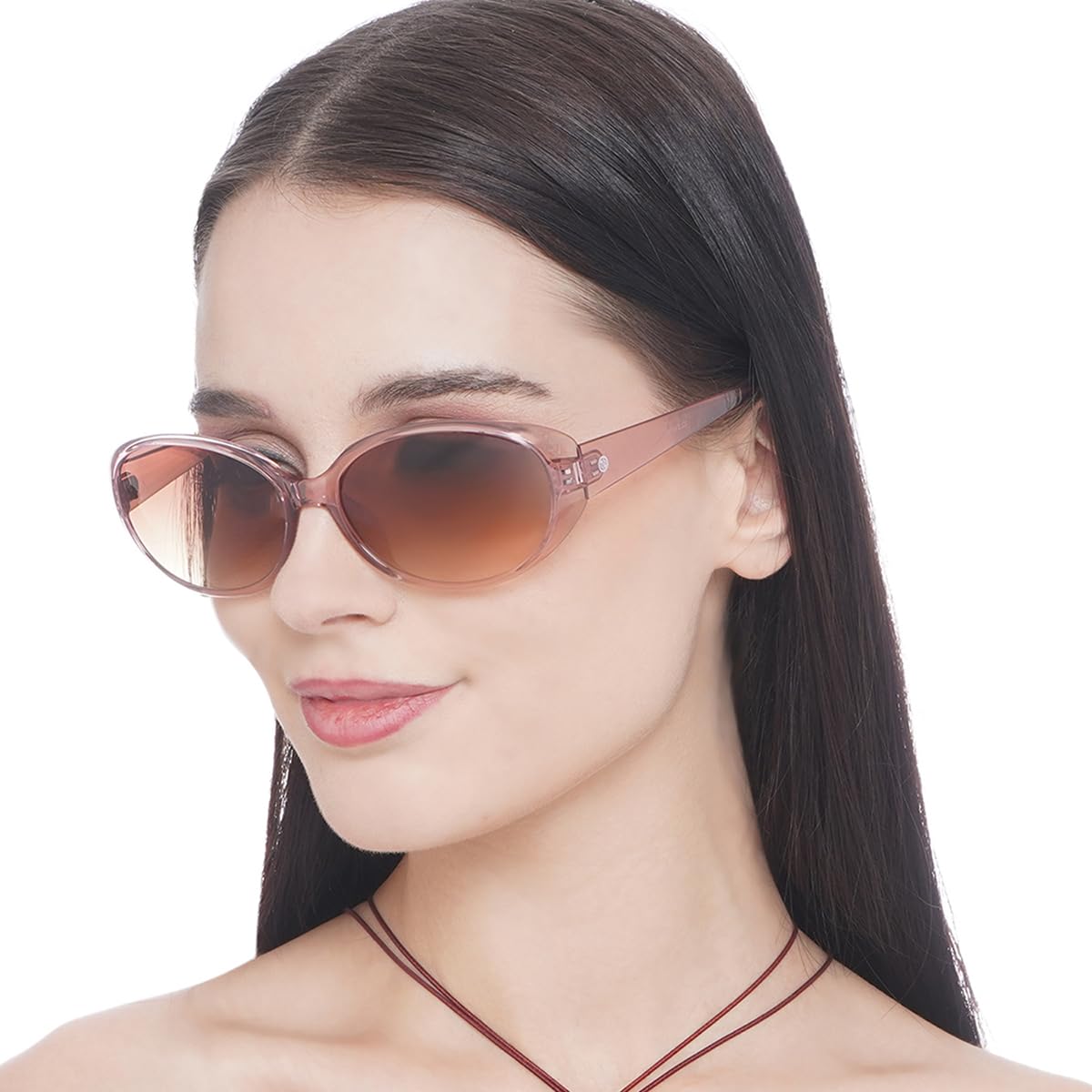 Carlton London Pink Toned UV Protected Oval Sunglasses For Women