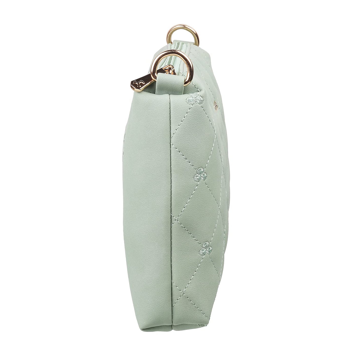 Mochi Women Lightgreen Zip Top Sling Bag (66-7354)