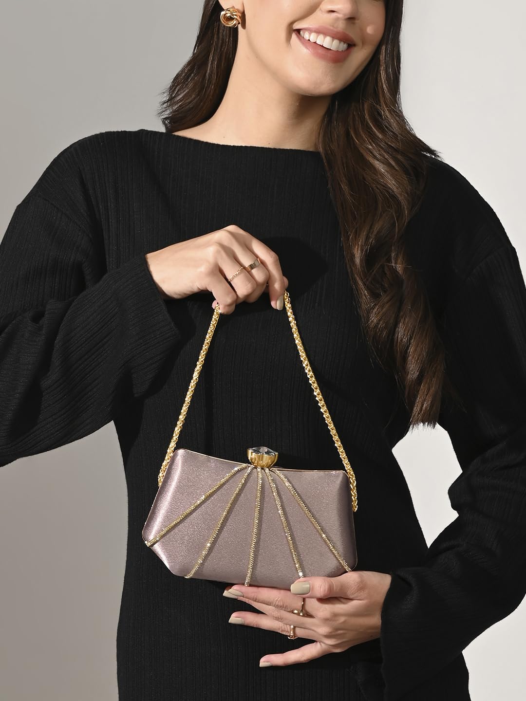 Lavie Signature Women's Akron Handle Framed Clutch | Ladies Purse | Gift For Women