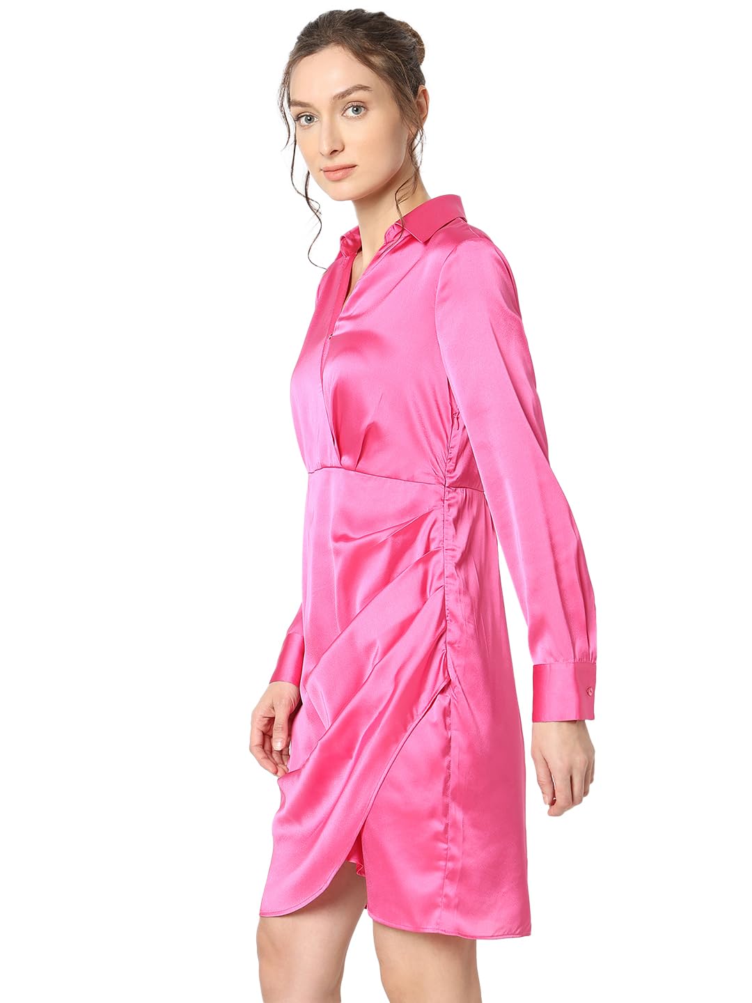 Vero Moda Women's Polyester Classic Mini Dress (10307639-Chateau Rose_Chateau