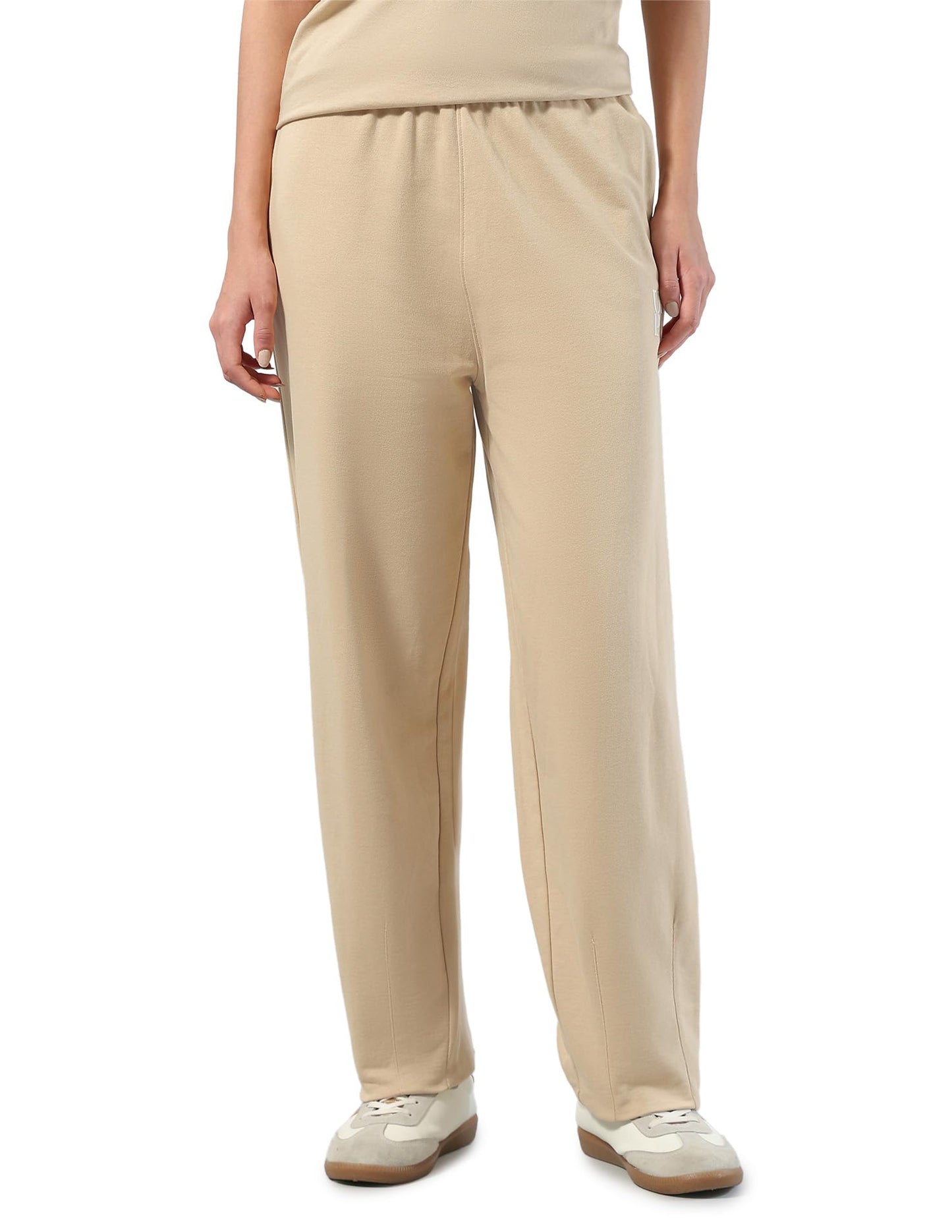 U.S. Polo ASSN. Mid Rise Barrel Fit Lounge Trousers (UWAW25TRO163_Beige_30)
