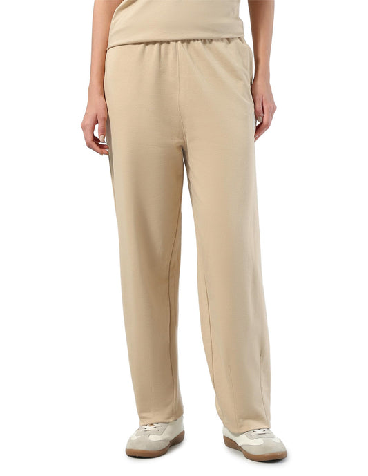 U.S. Polo ASSN. Mid Rise Barrel Fit Lounge Trousers (UWAW25TRO163_Beige_30)