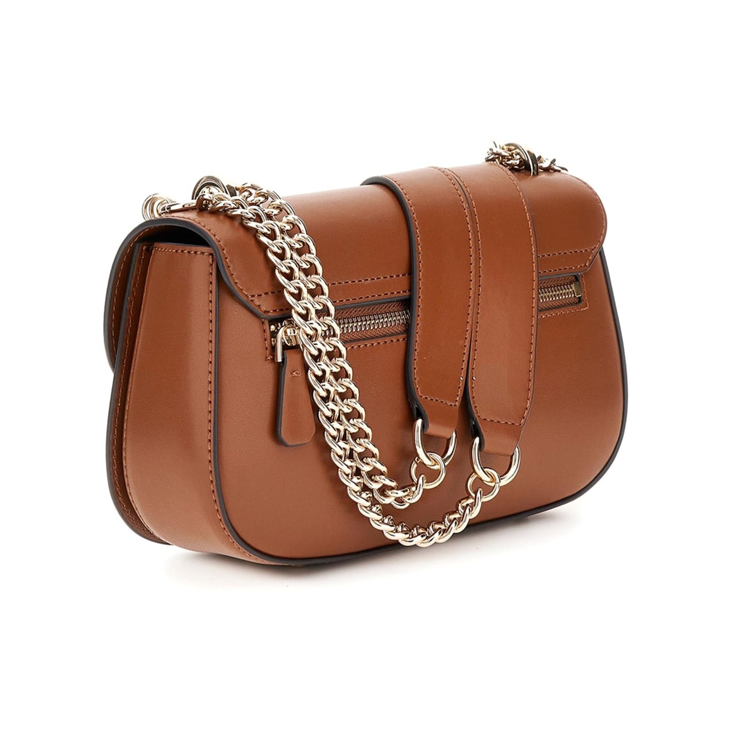 Guess Women's Cognac Solid Crossbody Bag| Ladies Purse Handbags | Gift For Ladies