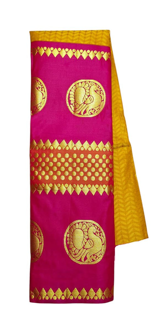 SREE KUMARAN Women's Kanchipuram Kubera Silk Pure Pattu Sarees With Blouse (VSK297-6)