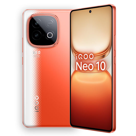 iQOO Neo 10 (Inferno Red, 8GB RAM, 128GB Storage) | Snapdragon 8s Gen 4 Processor & SuperComputing Chip Q1 | 7000 mAh Battery | Segment’s Highest 144 FPS Gaming Smartphone