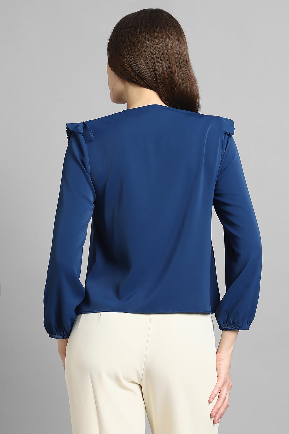 Van Heusen Women Polyester Regular Fit Shirt (VWSFFRGF022150_Navy, 2XL