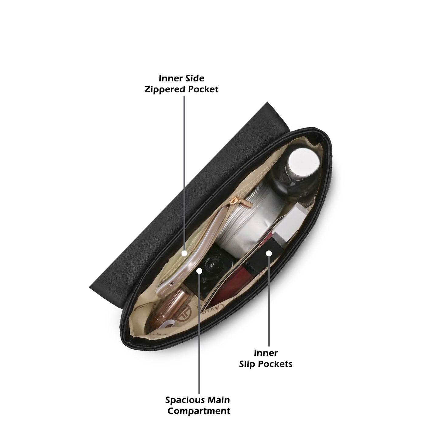 Lavie Luxe Women's Mallow Small Solid Cross Body Sling Bag | Ladies Purse Handbag | Ladies Gift