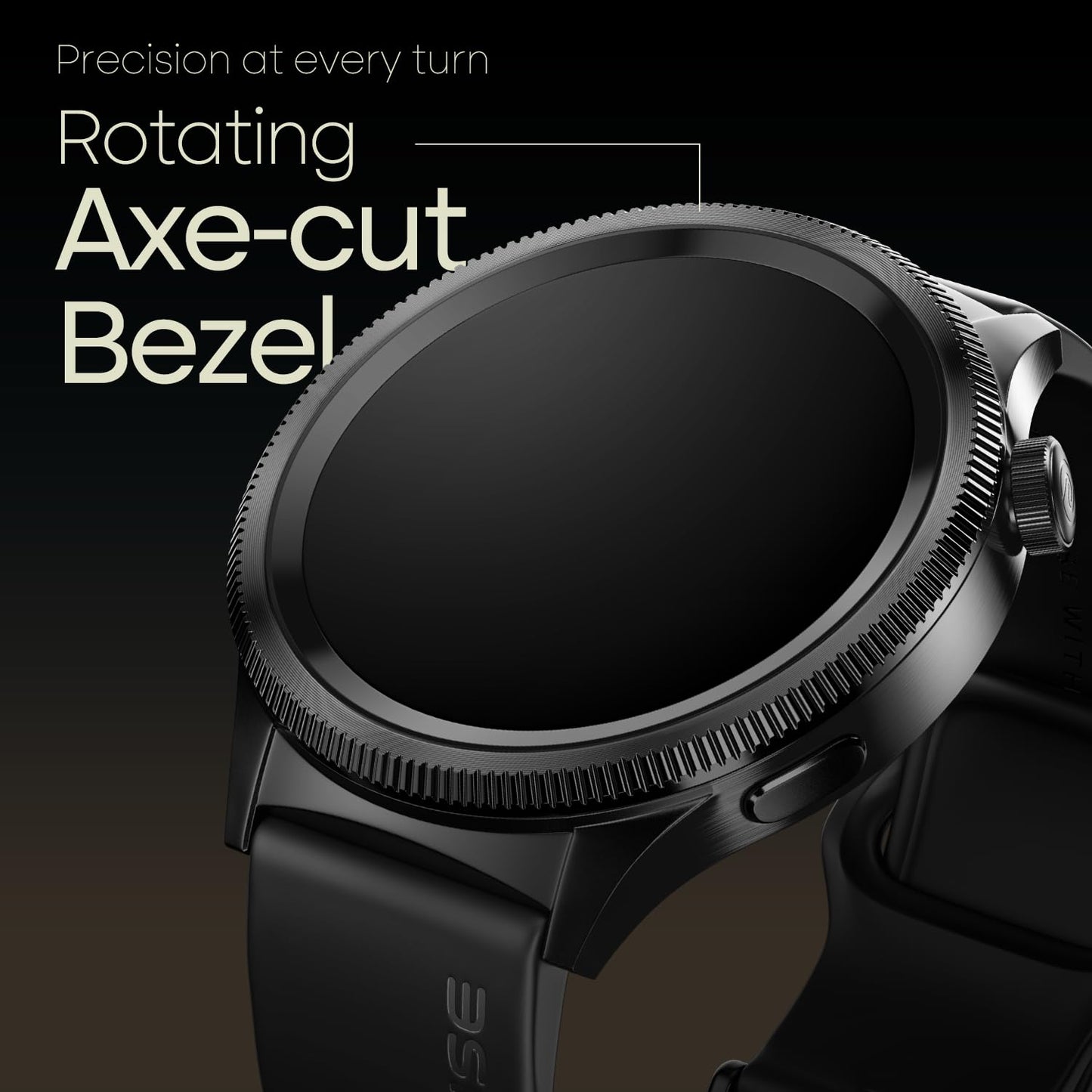 Noise Newly Launched Halo 2 Smart Watch 1st Ever Functional Rotating Dial (Axe-Cut Bezel), 1.43" AMOLED, Stainless Steel Build, Custom Transition Effects, BT Calling, Health Suite (Jet Black)