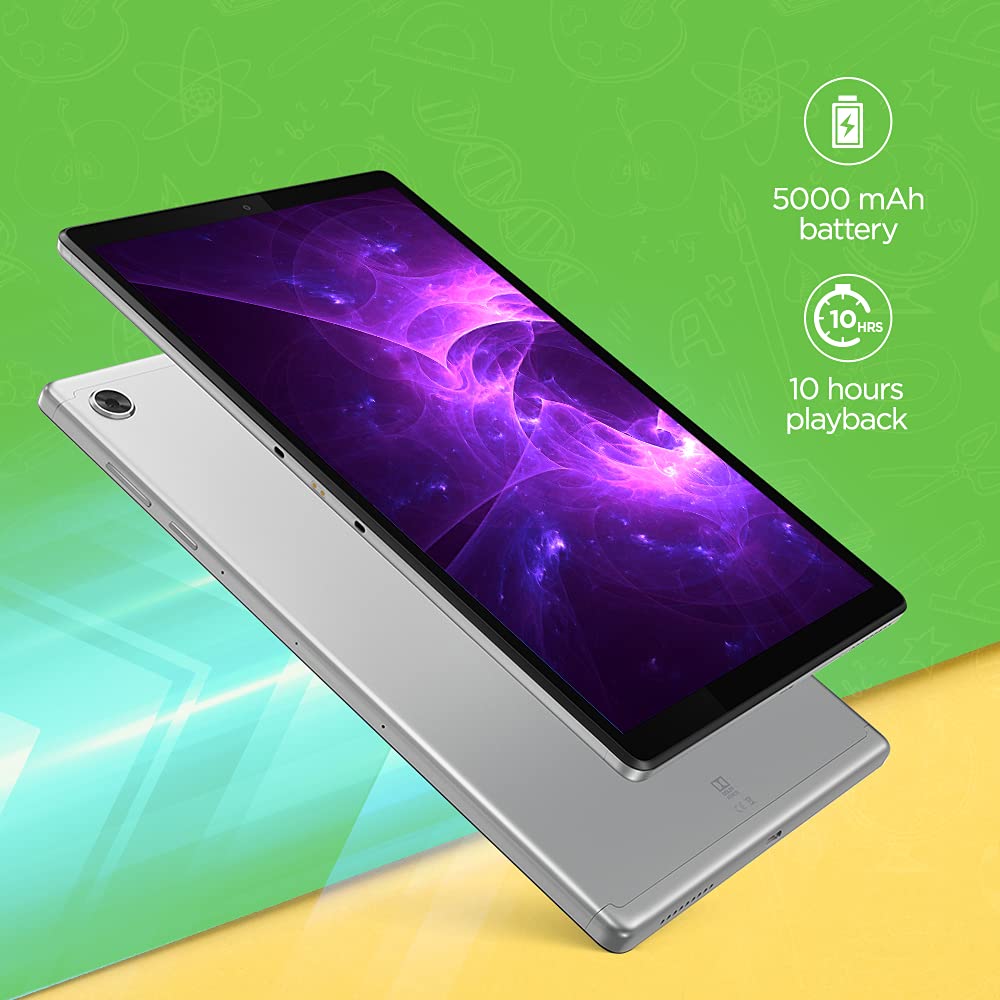 Lenovo Tab M10 HD 2nd Gen (10.1 inch/25.65 cm, 2 GB, 32 GB, Wi-Fi Only) Platinum Grey with Metallic Body and Octa core Processor