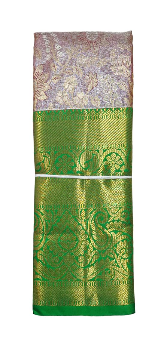 VFCollections Women's Kanchipuram Silk Pure Pattu Sarees With Blouse (VFC626-2)