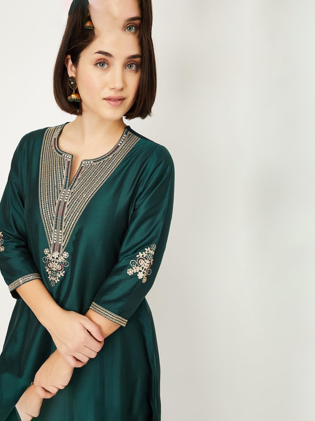 Max Women's Cotton Blend Kurta Set (CTKST44029C