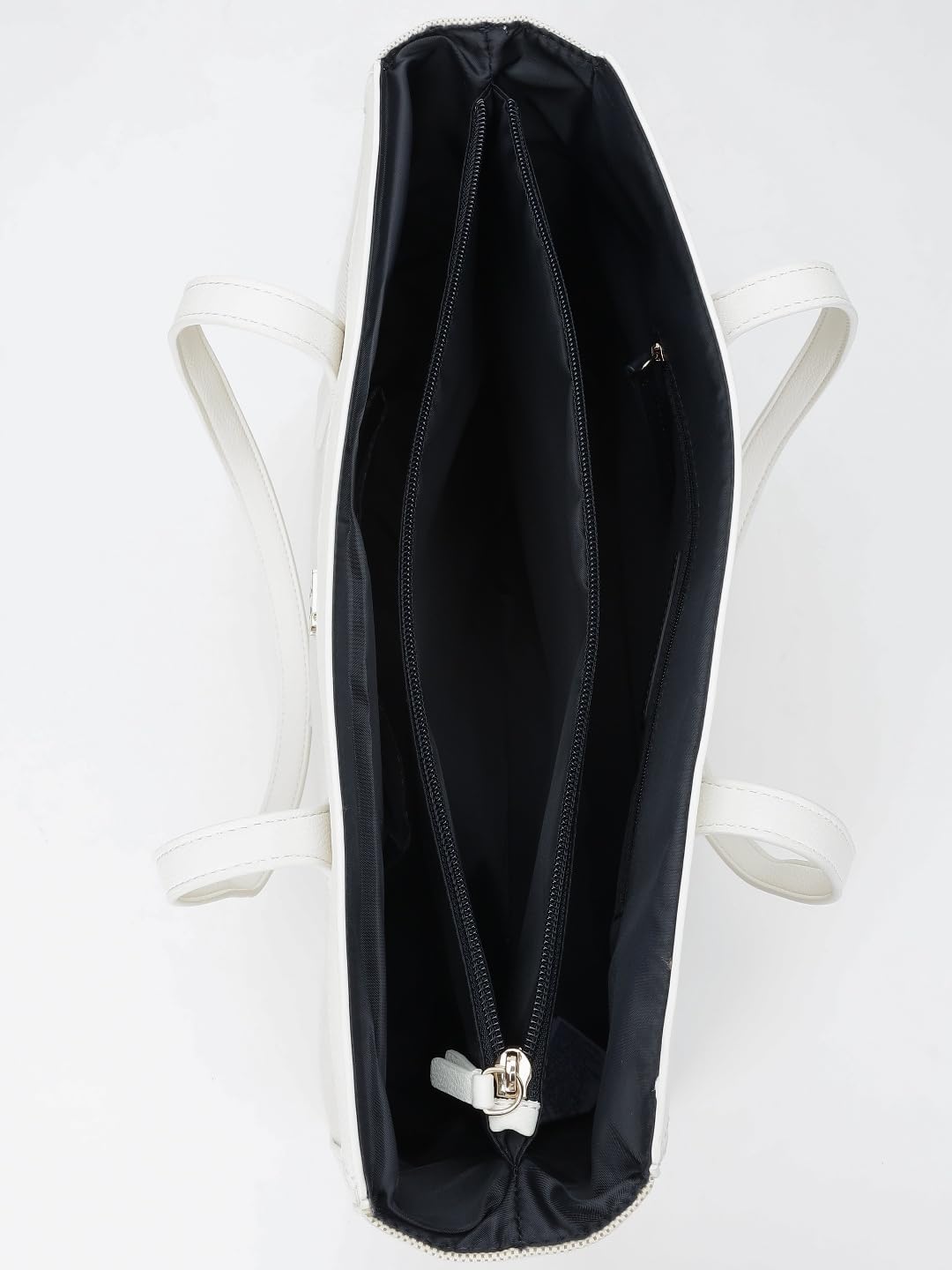 Tommy Hilfiger Solid White Polyester Tote Bag