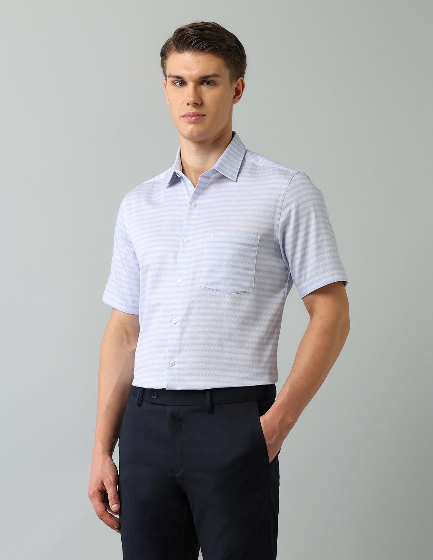Arrow Regular Fit Printed Shirt_ARAJSH0770_44 Light Blue