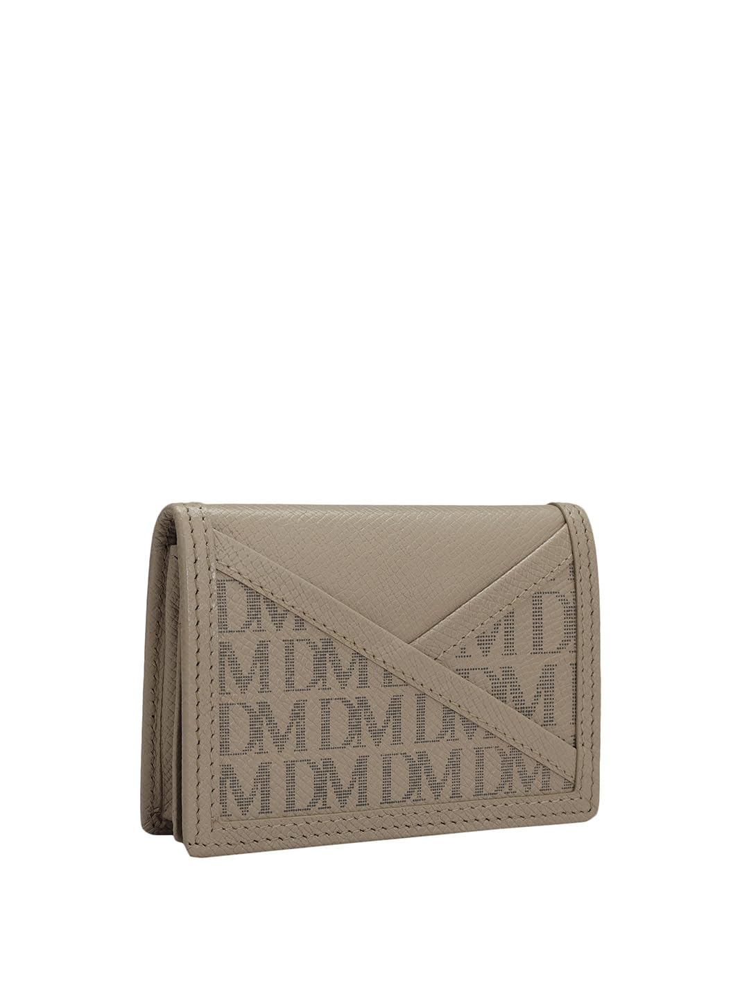 Da Milano Genuine Leather White Card Case with Multicard Slot (10221)