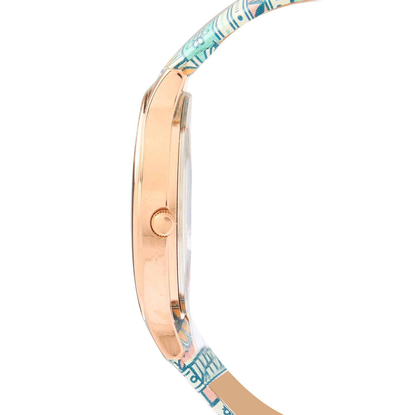 TEAL BY CHUMBAK Round Dial Analog Watch for Women,Carnival Elephant Collection, Printed Vegan Leather Strap,Gifts for Women/Girls/Ladies,Stylish Fashion Watch for Casual/Work - Maroon