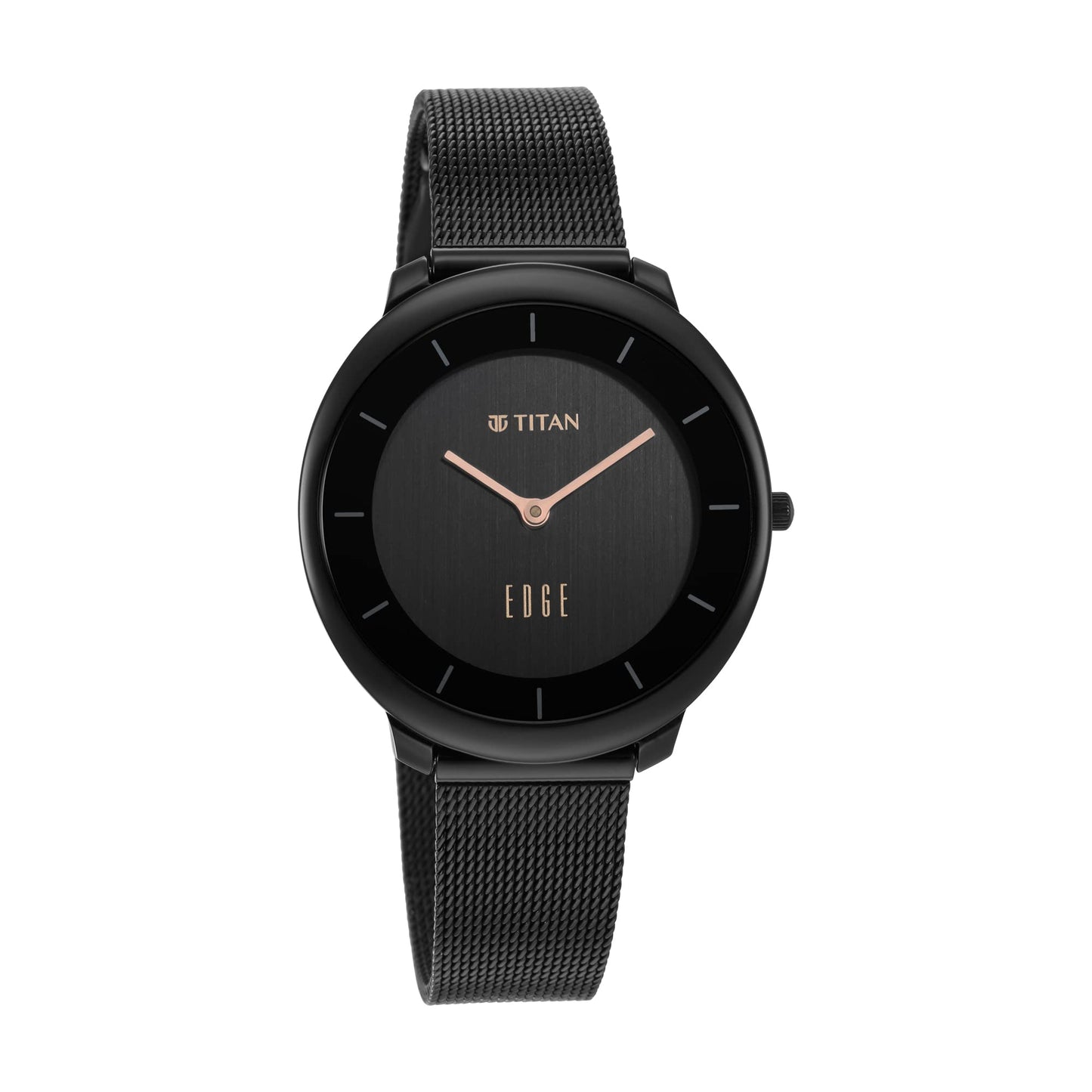 Titan Ladies Edge Dec’21 Analog Black Dial Women's Watch-2677NM01