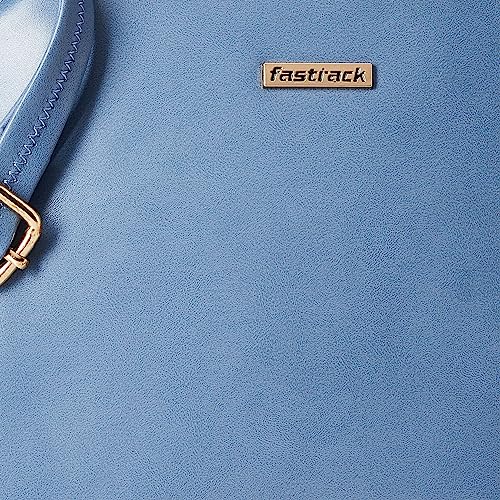 Fastrack Women’s Structured Chic Crossbody Bag With Top Zip (Steel Blue)