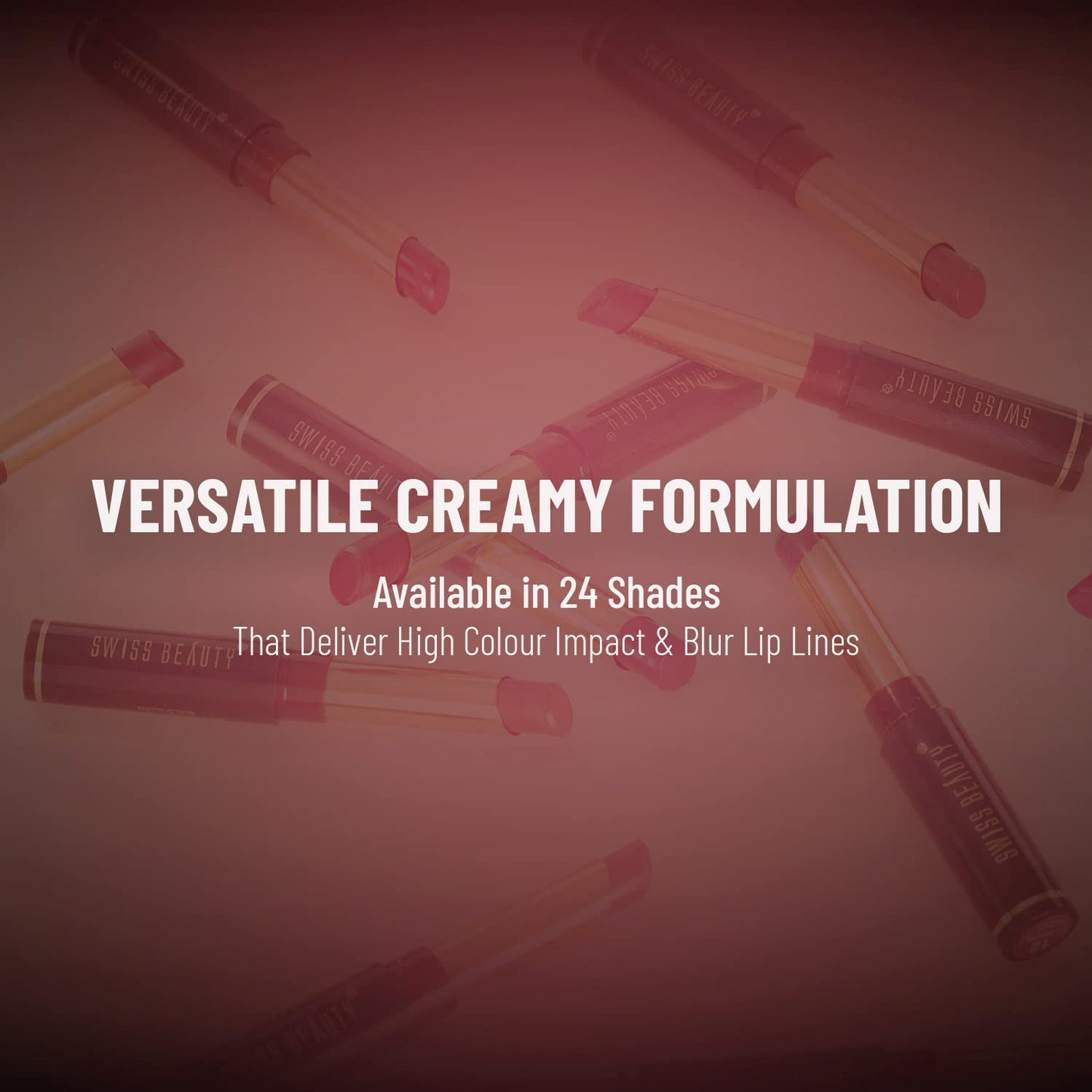 Swiss Beauty Non-Tranfer Matte Lipstick, Smooth & Waterproof, Fire Pink, 2g