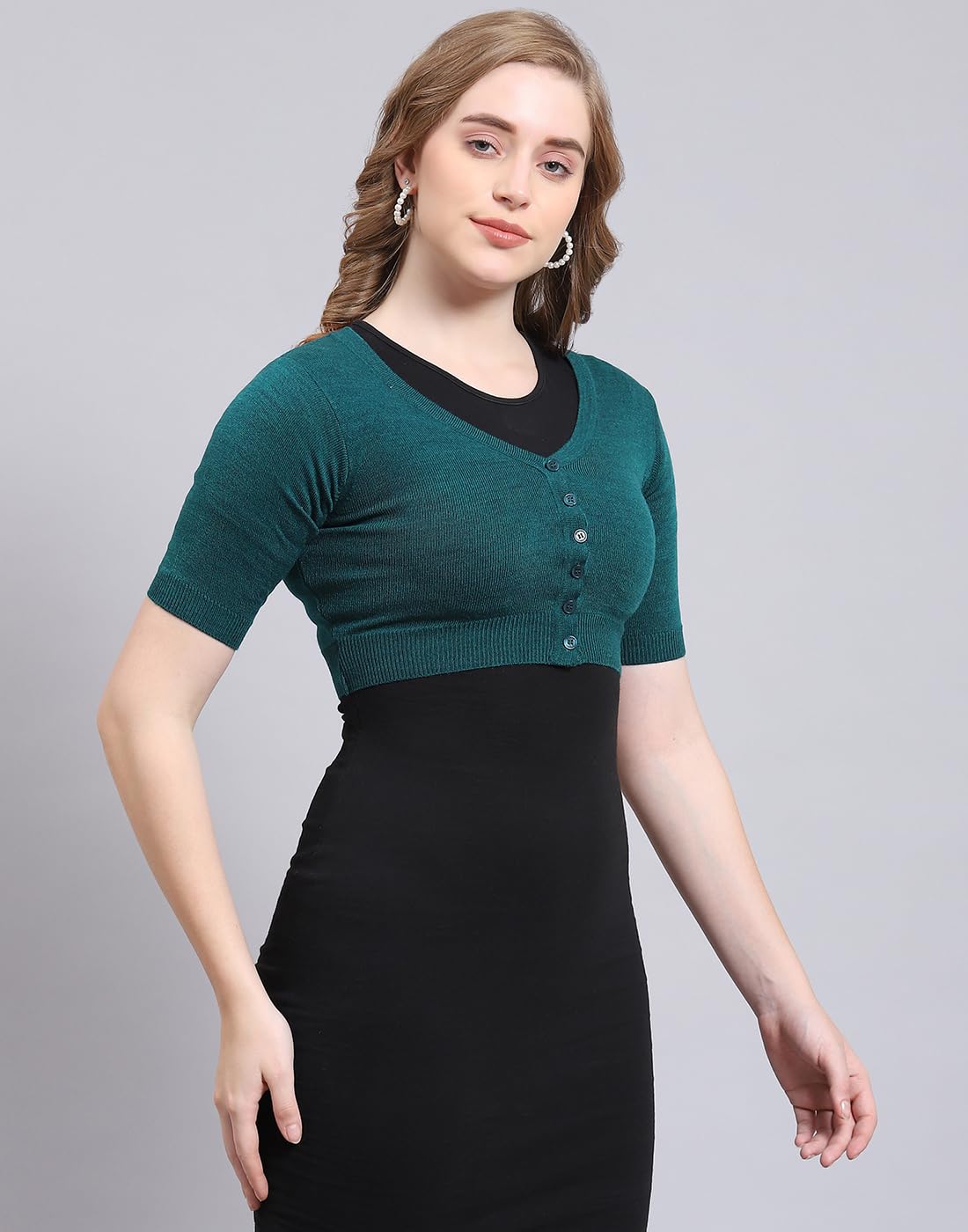 Monte Carlo Women's Wool V-Neck Sweater (1232794HS-451_Plum_XL)