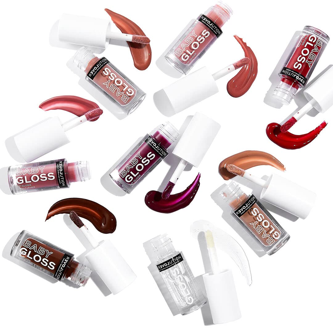 Revolution Relove Baby Gloss – Glam | Lip Gloss for Shiny, Hydrated Lips | Lightweight, Non-Sticky, Vegan & Cruelty-Free