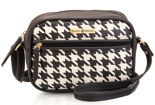 SACCI MUCCI Women's Boxy Sling/Cross-body Bag - Side Bags for Mobile Phones and Wallets (SM2-06 Houndstooth)