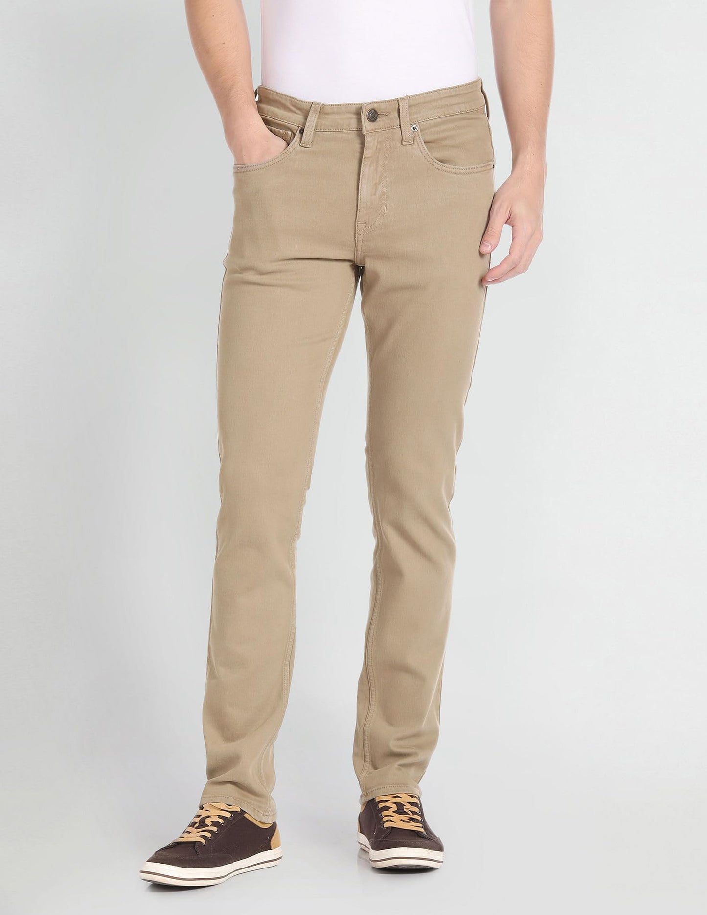 U.S. POLO ASSN. Men's Slim Jeans (UDJENO1287 Brown