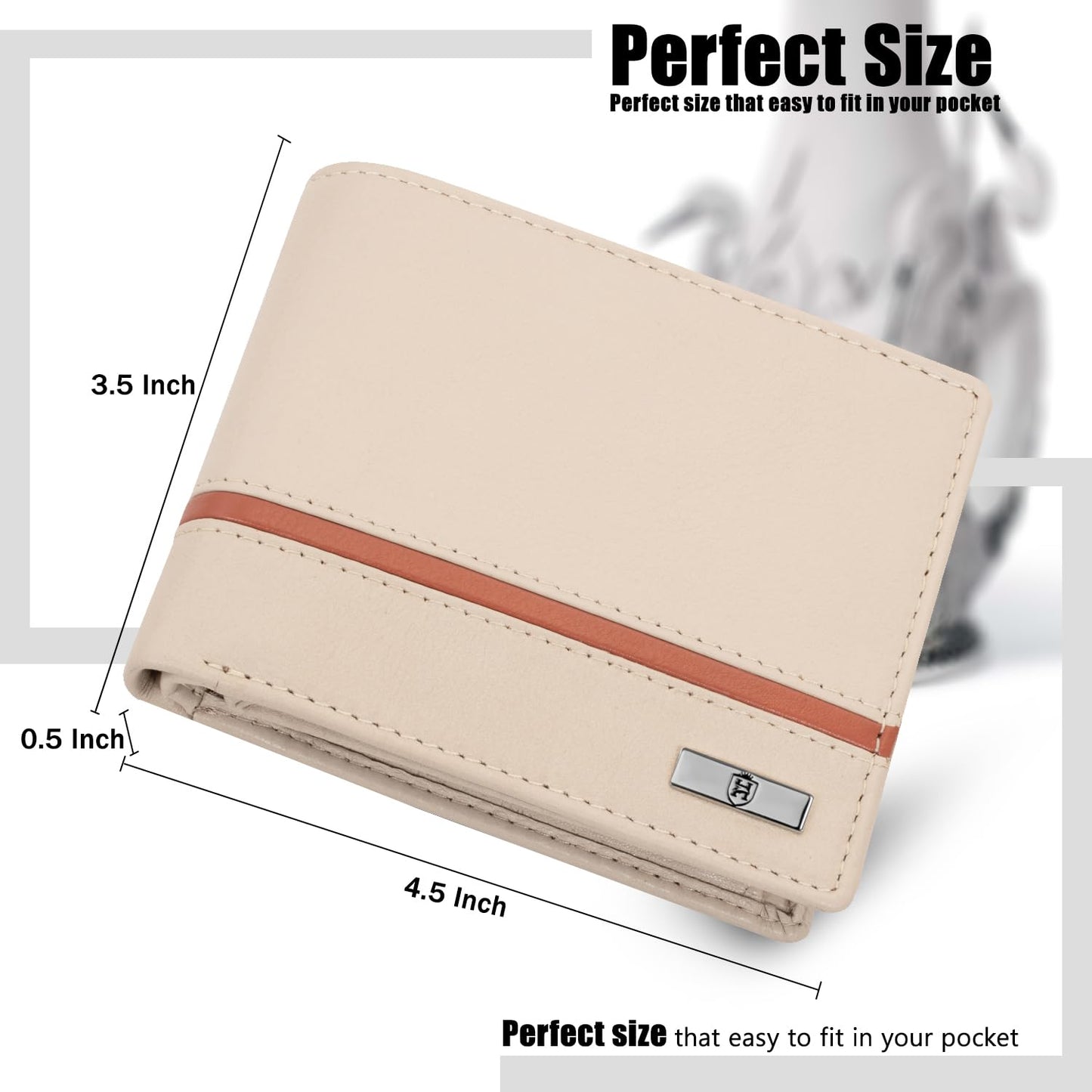 HORNBULL Denial Garlic Leather Wallet for Men | Wallets Men with RFID Blocking | Mens Wallet, Blue