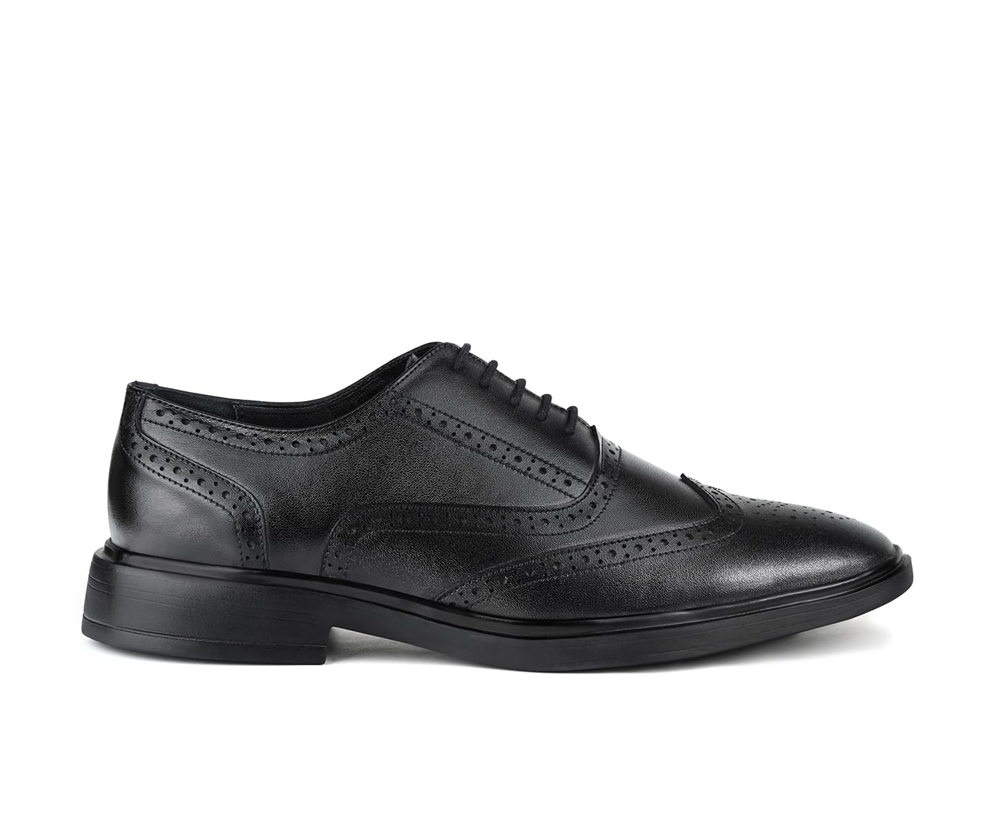 LOUIS STITCH Obsidian Black Lightweight Brogue Shoe | Formal Shoes for Men | LSFXBG | UK-9