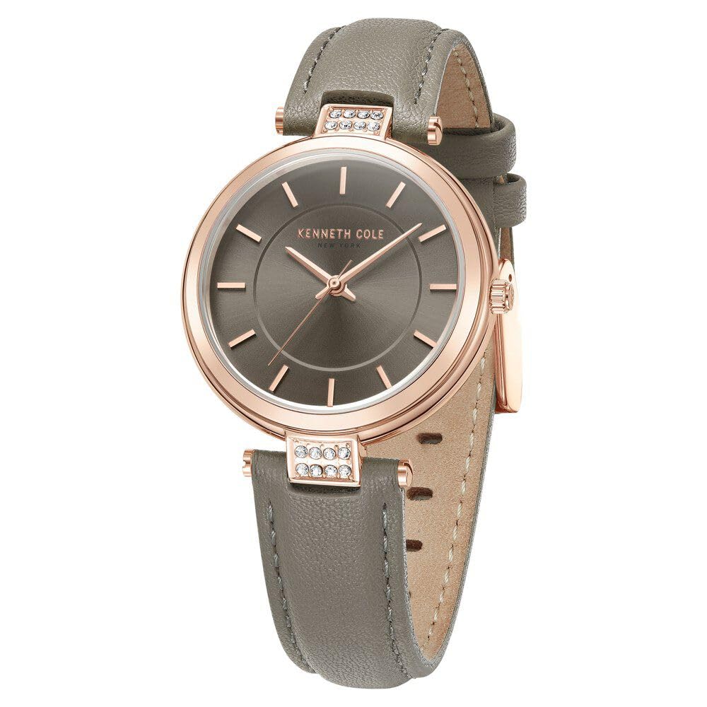 Kenneth Cole Quartz Analog Brown Dial Antique Leather Strap Watch for Women-KCWLA0026702LD