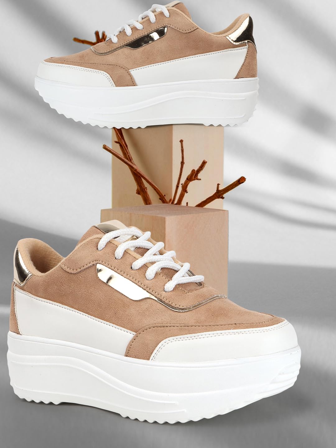 Vendoz Women Casual Brown Shoes
