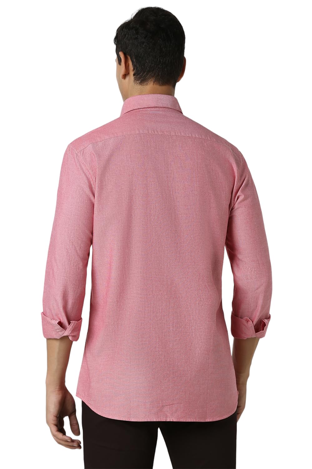 Van Heusen Cotton Men's Slim Fit Shirt (VSSFUSLFT90514_Red, 40